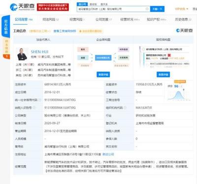 威馬汽車關聯(lián)公司注冊資本大增39.12%, 強化網(wǎng)絡技術轉讓布局
